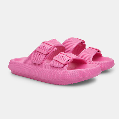 Zapatillas de plataforma de mujer con tiras, Fucsia Zapatillas de plataforma de mujer con tiras, Fucsia